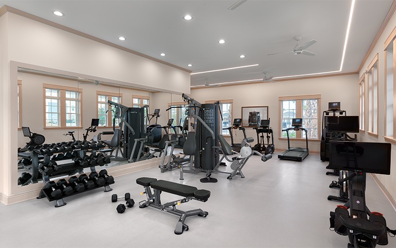 Fitness Center with exercise equipment